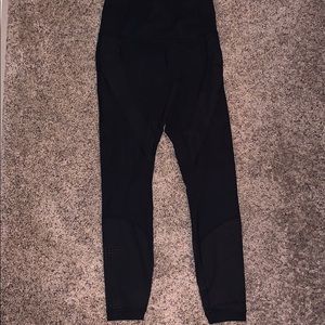 Lululemon, black mesh leggings